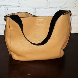 No Brand Faux Leather medium tote - tan with black trim